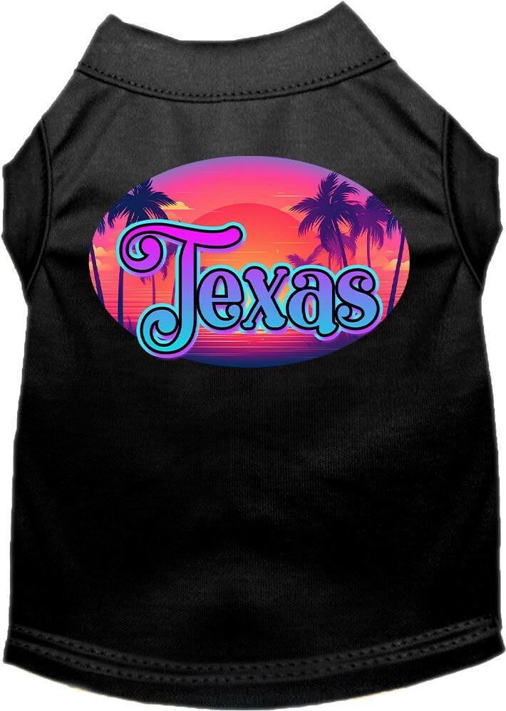 Camiseta serigrafiada para perros y gatos, para mascotas pequeñas y medianas (tallas XS a XL), "Texas Classic Beach"