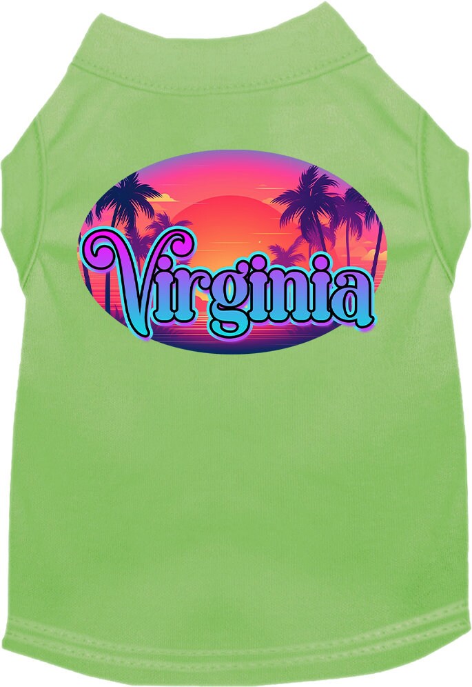 Pet Dog & Cat Screen Printed Shirt for Medium to Large Pets (Sizes 2XL-6XL), "Virginia Classic Beach"