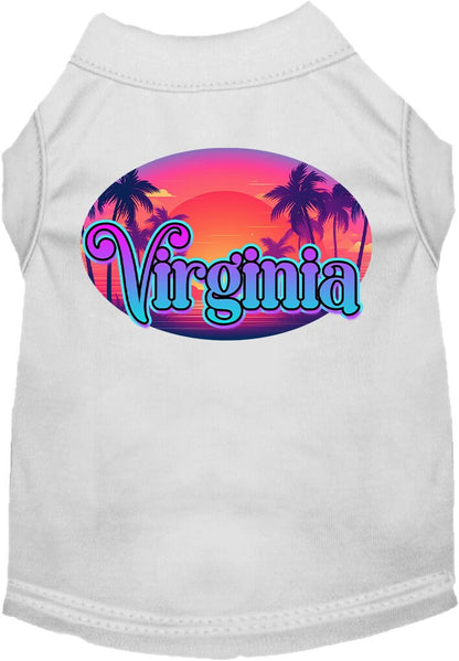 Camiseta serigrafiada para perros y gatos, para mascotas pequeñas y medianas (tallas XS a XL), "Virginia Classic Beach"