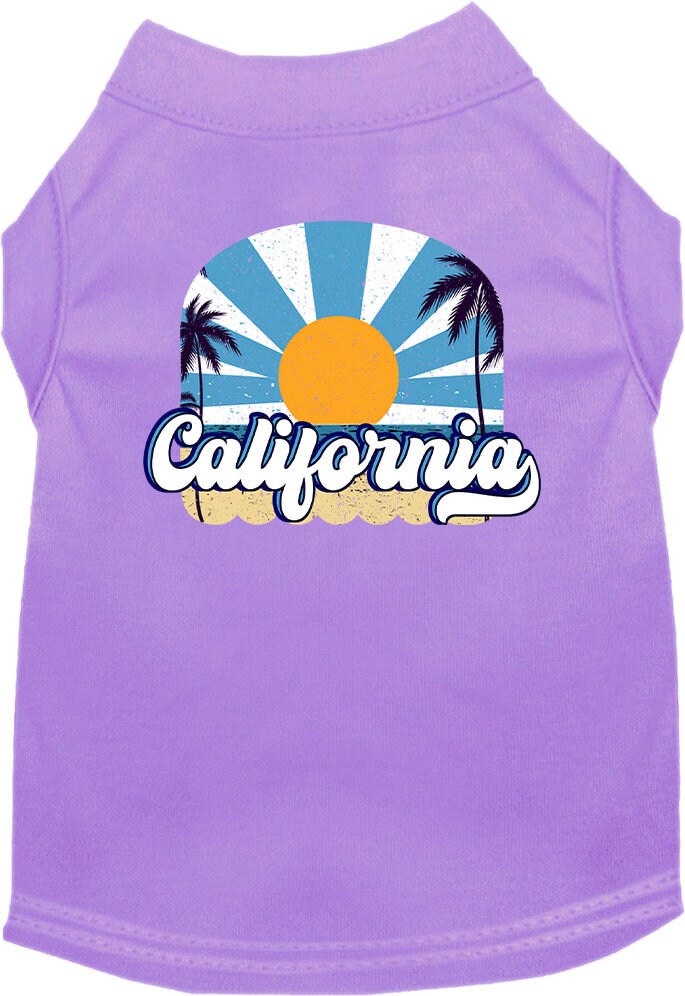 Camiseta serigrafiada para perros y gatos, para mascotas pequeñas y medianas (tallas XS a XL), "California Coast"