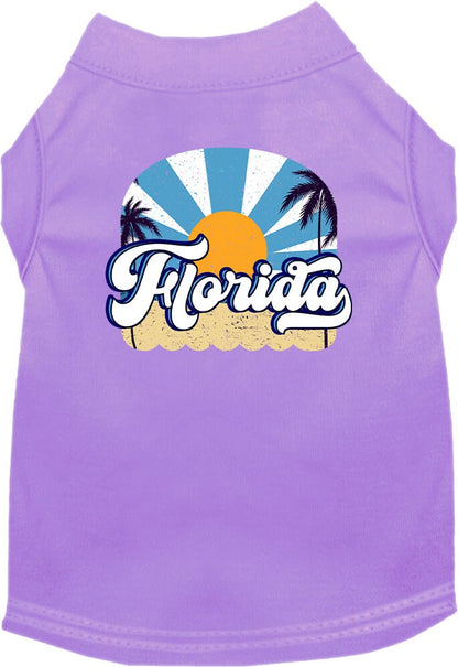 Pet Dog & Cat Screen Printed Shirt for Small to Medium Pets (Sizes XS-XL), "Florida Coast"