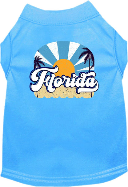 Pet Dog & Cat Screen Printed Shirt for Medium to Large Pets (Sizes 2XL-6XL), "Florida Coast"