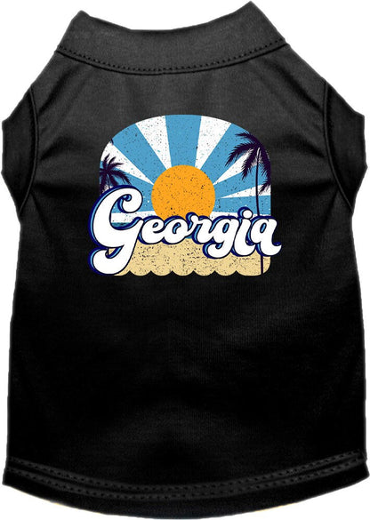 Camiseta serigrafiada para perros y gatos, para mascotas pequeñas y medianas (tallas XS a XL), "Georgia Coast"