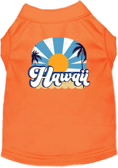 Pet Dog & Cat Screen Printed Shirt for Small to Medium Pets (Sizes XS-XL), "Hawaii Coast"