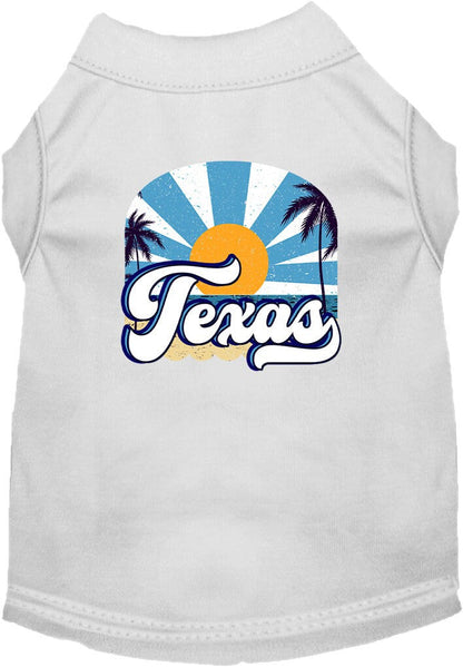 Camiseta serigrafiada para perros y gatos, para mascotas pequeñas y medianas (tallas XS a XL), "Texas Coast"