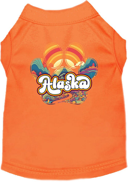 Camiseta serigrafiada para perros y gatos, para mascotas pequeñas y medianas (tallas XS a XL), "Alaska Groovy Summit"