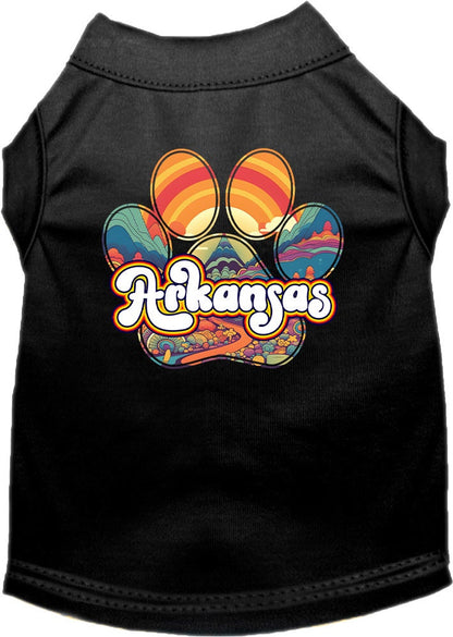 Pet Dog & Cat Screen Printed Shirt for Small to Medium Pets (Sizes XS-XL), "Arkansas Groovy Summit"