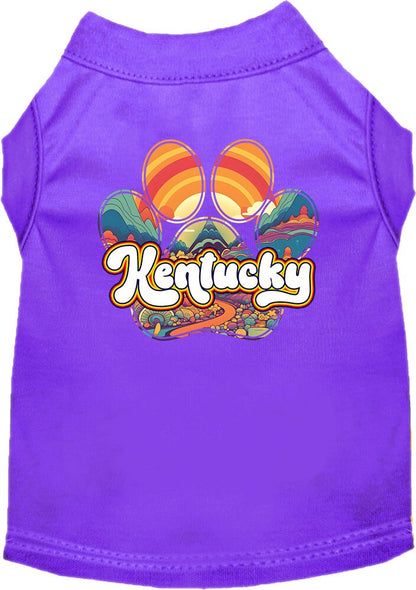 Pet Dog & Cat Screen Printed Shirt for Small to Medium Pets (Sizes XS-XL), "Kentucky Groovy Summit"