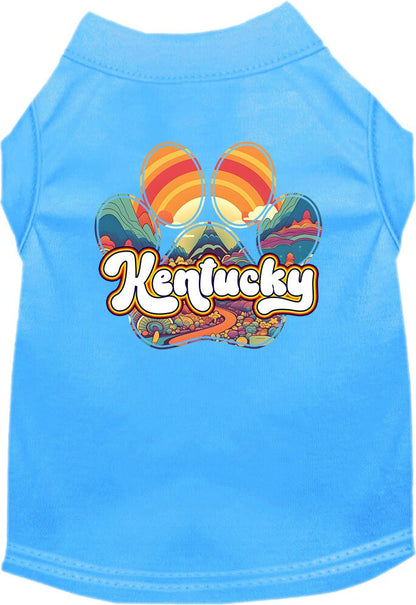 Pet Dog & Cat Screen Printed Shirt for Small to Medium Pets (Sizes XS-XL), "Kentucky Groovy Summit"