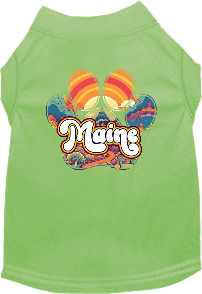 Pet Dog & Cat Screen Printed Shirt for Medium to Large Pets (Sizes 2XL-6XL), "Maine Groovy Summit"