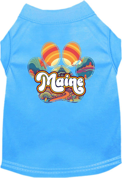 Pet Dog & Cat Screen Printed Shirt for Medium to Large Pets (Sizes 2XL-6XL), "Maine Groovy Summit"