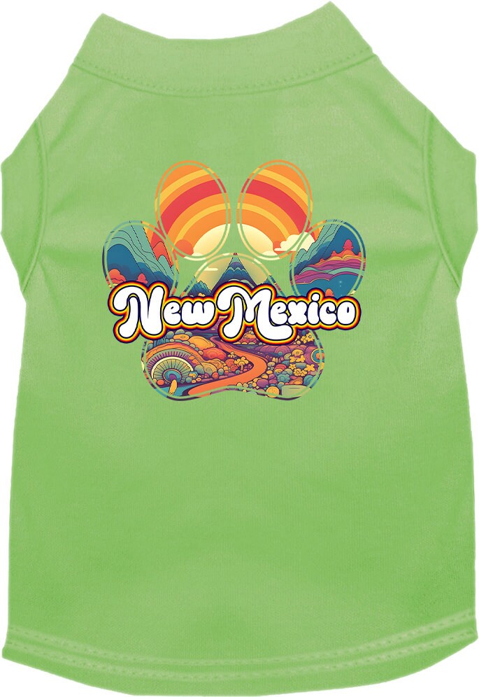 Camiseta serigrafiada para perros y gatos, para mascotas pequeñas y medianas (tallas XS a XL), "New Mexico Groovy Summit"