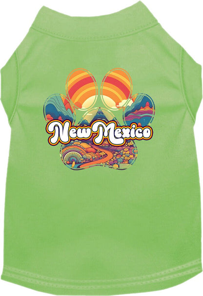 Camiseta serigrafiada para perros y gatos, para mascotas pequeñas y medianas (tallas XS a XL), "New Mexico Groovy Summit"