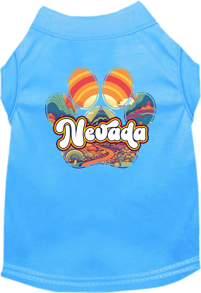 Pet Dog & Cat Screen Printed Shirt for Medium to Large Pets (Sizes 2XL-6XL), "Nevada Groovy Summit"