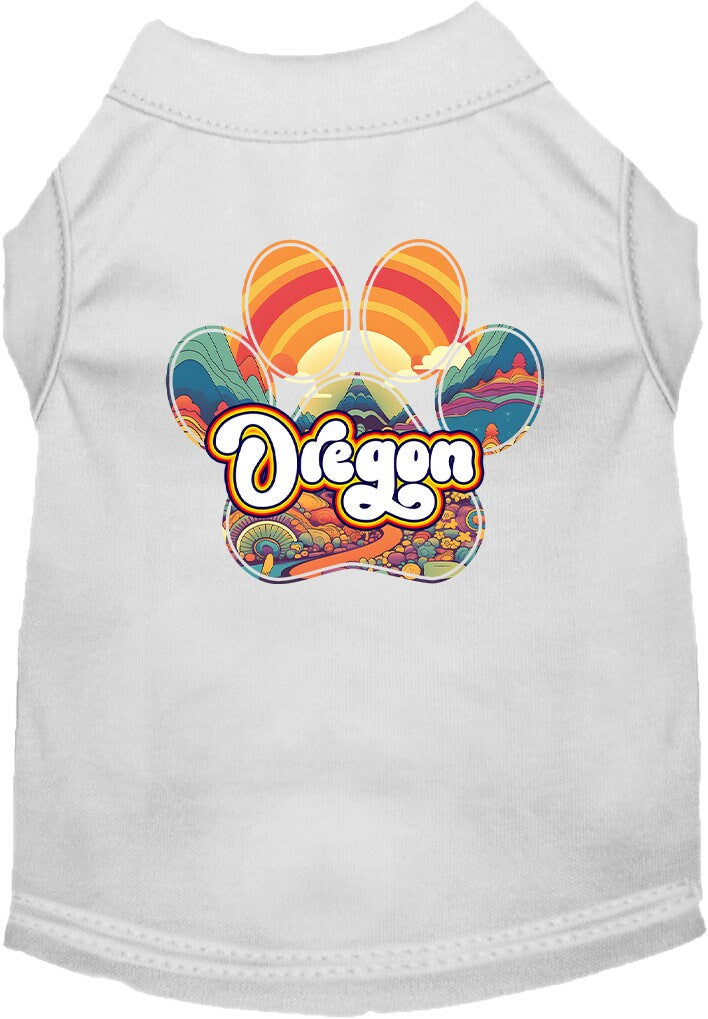 Pet Dog & Cat Screen Printed Shirt for Small to Medium Pets (Sizes XS-XL), "Oregon Groovy Summit"