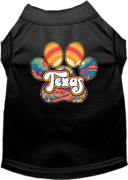 Camiseta serigrafiada para perros y gatos, para mascotas pequeñas y medianas (tallas XS a XL), "Texas Groovy Summit"