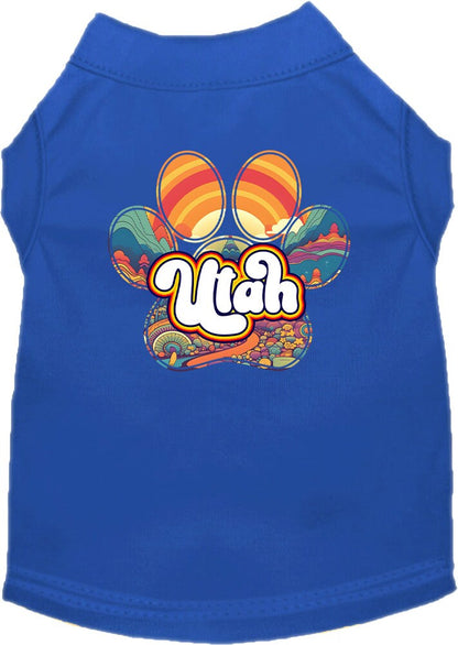 Camiseta serigrafiada para perros y gatos, para mascotas pequeñas y medianas (tallas XS a XL), "Utah Groovy Summit"