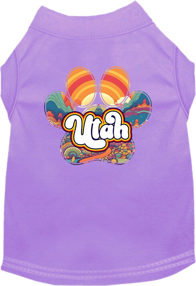 Camiseta serigrafiada para perros y gatos, para mascotas pequeñas y medianas (tallas XS a XL), "Utah Groovy Summit"