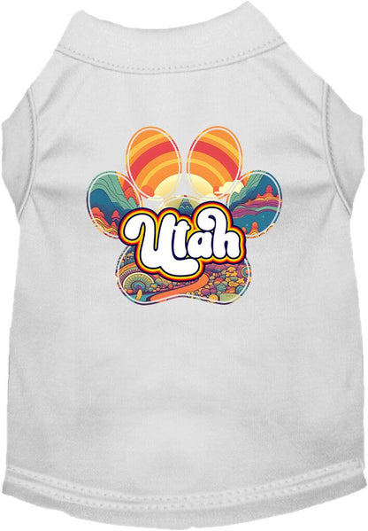 Camiseta serigrafiada para perros y gatos, para mascotas pequeñas y medianas (tallas XS a XL), "Utah Groovy Summit"