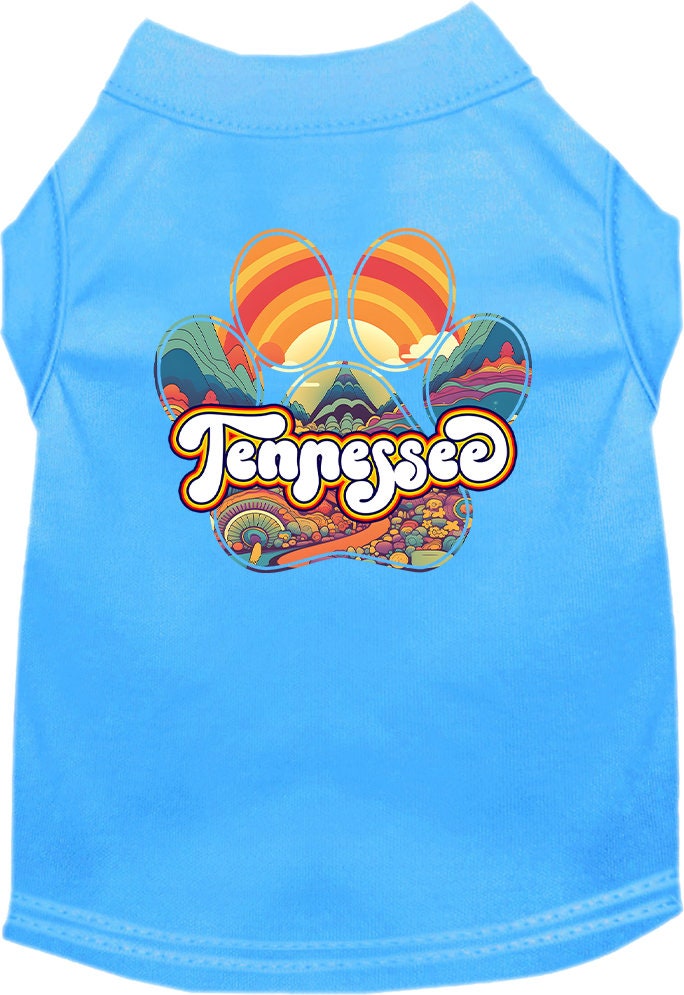 Camiseta serigrafiada para perros y gatos, para mascotas pequeñas y medianas (tallas XS a XL), "Tennessee Groovy Summit"