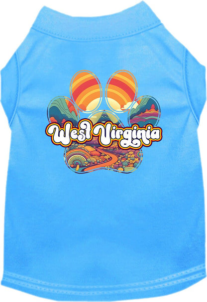 Pet Dog & Cat Screen Printed Shirt for Medium to Large Pets (Sizes 2XL-6XL), "West Virginia Groovy Summit"