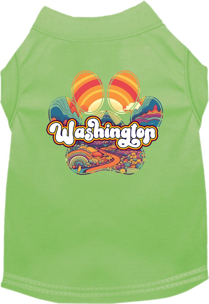 Pet Dog & Cat Screen Printed Shirt for Medium to Large Pets (Sizes 2XL-6XL), "Washington Groovy Summit"