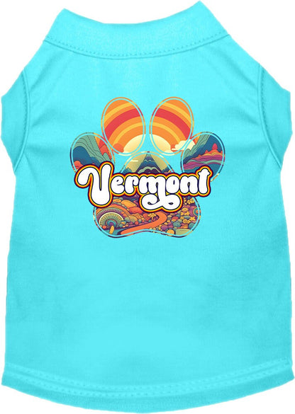 Camiseta serigrafiada para perros y gatos, para mascotas medianas y grandes (tallas 2XL-6XL), "Vermont Groovy Summit"