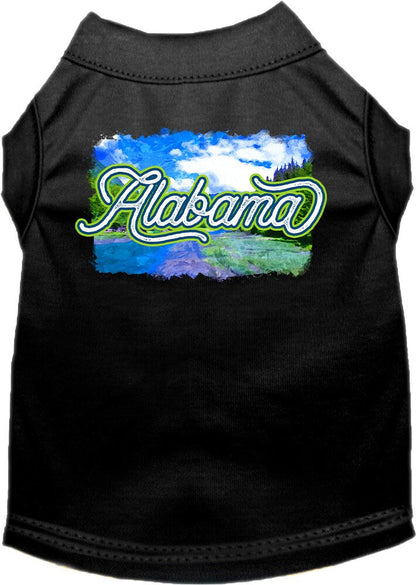 Camiseta serigrafiada para perros y gatos, para mascotas pequeñas y medianas (tallas XS a XL), "Alabama Summer"