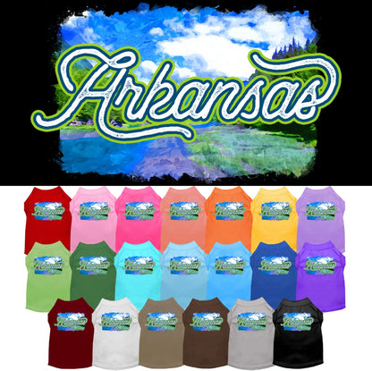 Camisa serigrafiada para perros y gatos, para mascotas medianas y grandes (tallas 2XL-6XL), "Arkansas Summer"