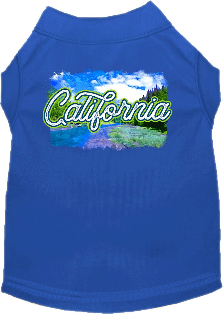 Pet Dog & Cat Screen Printed Shirt for Medium to Large Pets (Sizes 2XL-6XL), "California Summer"