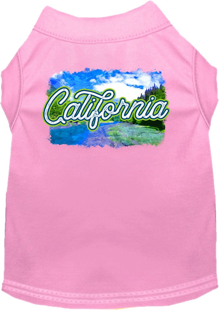 Pet Dog & Cat Screen Printed Shirt for Medium to Large Pets (Sizes 2XL-6XL), "California Summer"