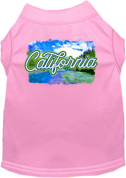 Pet Dog & Cat Screen Printed Shirt for Medium to Large Pets (Sizes 2XL-6XL), "California Summer"