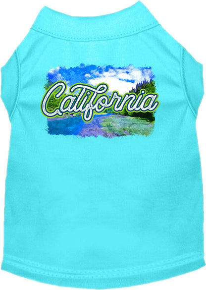 Camiseta serigrafiada para perros y gatos, para mascotas pequeñas y medianas (tallas XS a XL), "Verano de California"