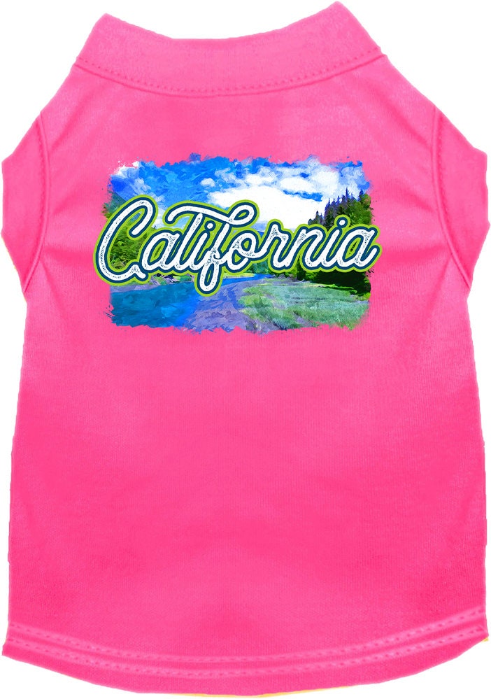 Camiseta serigrafiada para perros y gatos, para mascotas pequeñas y medianas (tallas XS a XL), "Verano de California"