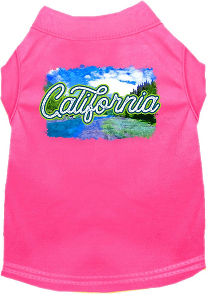 Camiseta serigrafiada para perros y gatos, para mascotas pequeñas y medianas (tallas XS a XL), "Verano de California"