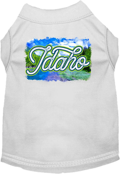 Camiseta serigrafiada para perros y gatos, para mascotas pequeñas y medianas (tallas XS a XL), "Idaho Summer"