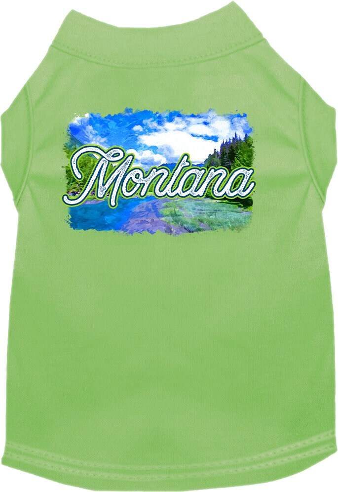 Pet Dog & Cat Screen Printed Shirt for Medium to Large Pets (Sizes 2XL-6XL), "Montana Summer"