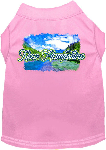 Pet Dog & Cat Screen Printed Shirt for Medium to Large Pets (Sizes 2XL-6XL), "New Hampshire Summer"