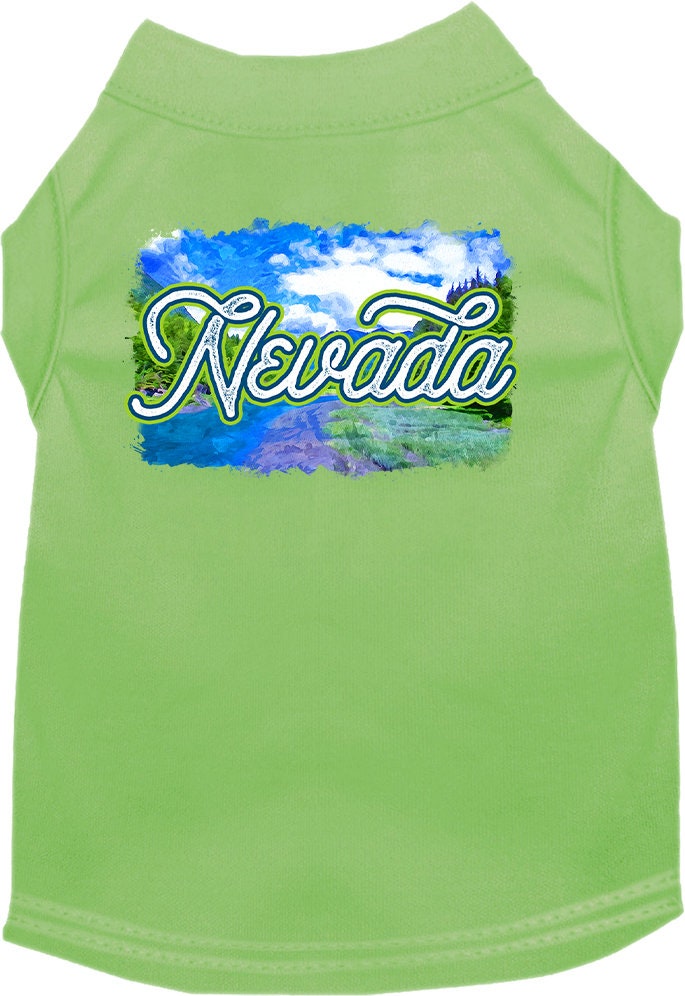 Camiseta serigrafiada para perros y gatos, para mascotas pequeñas y medianas (tallas XS a XL), "Nevada Summer"