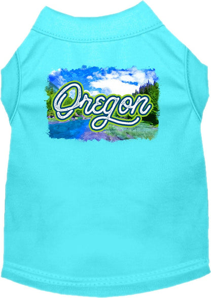 Camiseta serigrafiada para perros y gatos, para mascotas pequeñas y medianas (tallas XS a XL), "Oregon Summer"