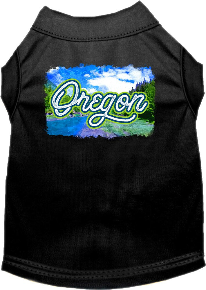 Pet Dog & Cat Screen Printed Shirt for Medium to Large Pets (Sizes 2XL-6XL), "Oregon Summer"