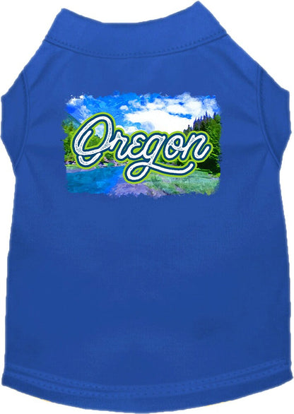 Pet Dog & Cat Screen Printed Shirt for Medium to Large Pets (Sizes 2XL-6XL), "Oregon Summer"