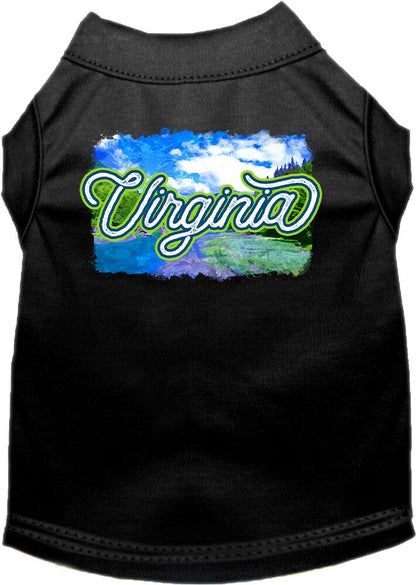 Camiseta serigrafiada para perros y gatos, para mascotas pequeñas y medianas (tallas XS a XL), "Virginia Summer"