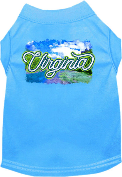 Pet Dog & Cat Screen Printed Shirt for Medium to Large Pets (Sizes 2XL-6XL), "Virginia Summer"