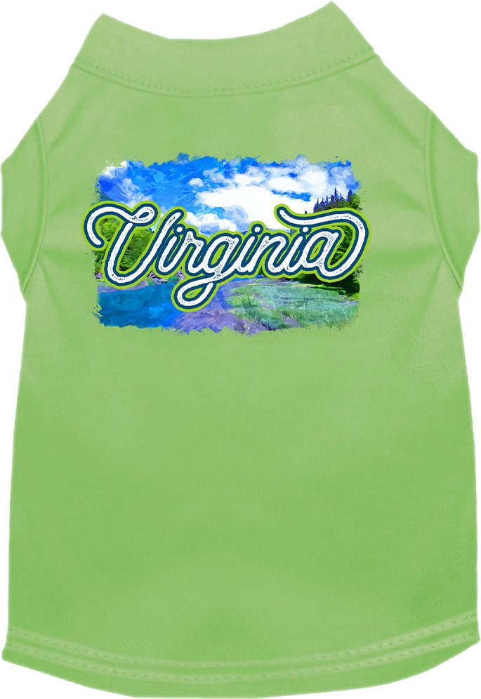 Pet Dog & Cat Screen Printed Shirt for Medium to Large Pets (Sizes 2XL-6XL), "Virginia Summer"