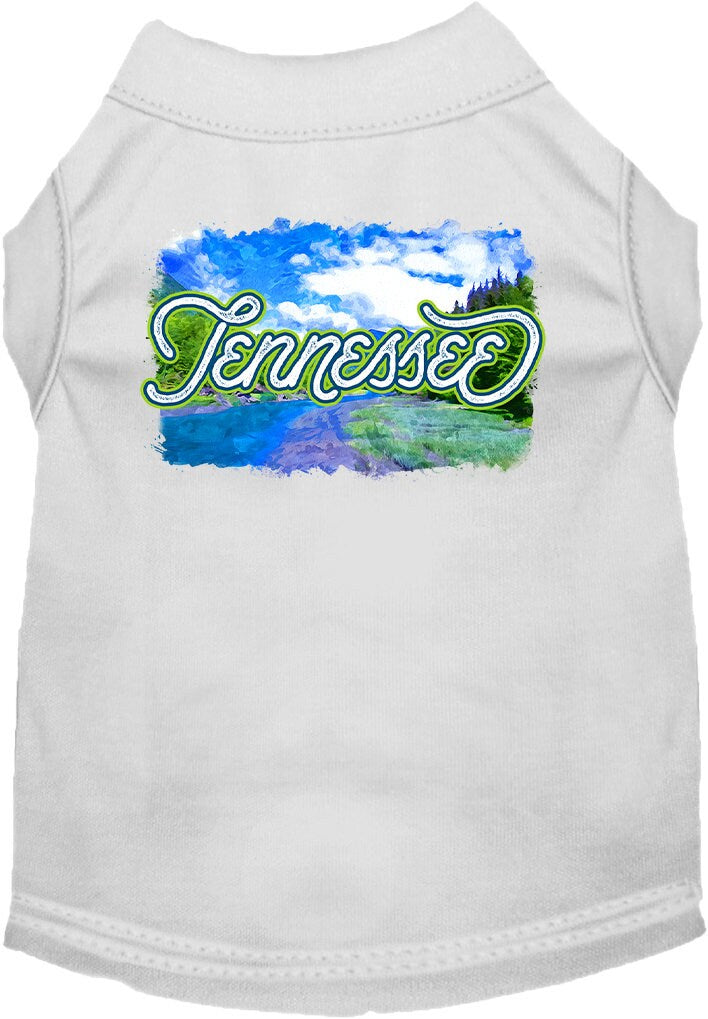 Camiseta serigrafiada para perros y gatos, para mascotas pequeñas y medianas (tallas XS a XL), "Tennessee Summer"