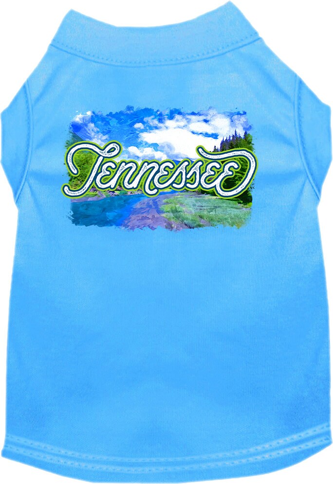 Camiseta serigrafiada para perros y gatos, para mascotas pequeñas y medianas (tallas XS a XL), "Tennessee Summer"