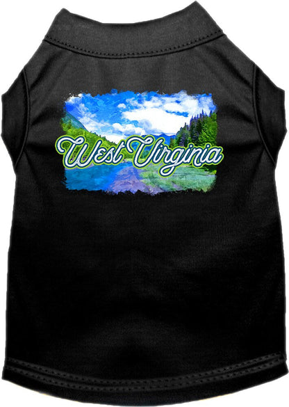 Camiseta serigrafiada para perros y gatos, para mascotas pequeñas y medianas (tallas XS a XL), "West Virginia Summer"