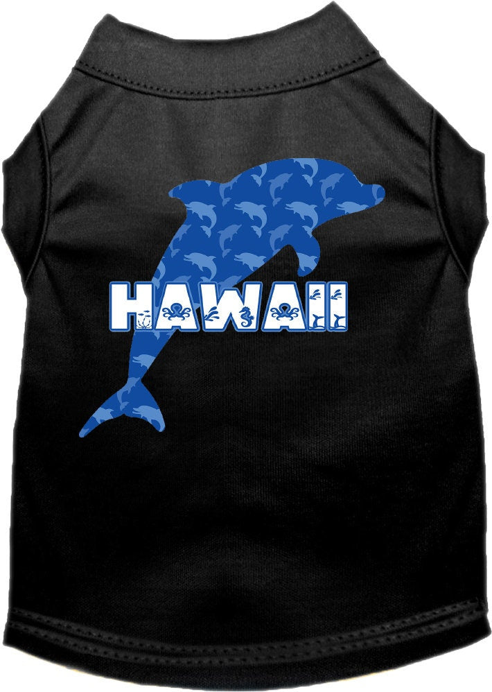 Pet Dog & Cat Screen Printed Shirt for Medium to Large Pets (Sizes 2XL-6XL), "Hawaii Blue Dolphins"