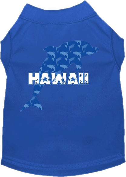 Pet Dog & Cat Screen Printed Shirt for Small to Medium Pets (Sizes XS-XL), "Hawaii Blue Dolphins"